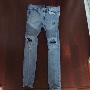 Pacsun Stacked Skinny Biker Jeans